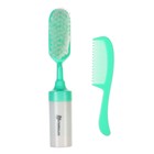 Расчёска детская, щётка для волос в наборе с погремушкой Крошка Я «Малыш», 2 шт., бирюзовый, МИКС - Фото 5