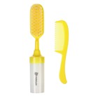 Расчёска детская, щётка для волос в наборе с погремушкой Крошка Я «Малыш», 2 шт., желтый, МИКС - Фото 5