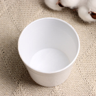 Кашпо «Трапеция», 150 мл, пластик, белое - фото 24545236