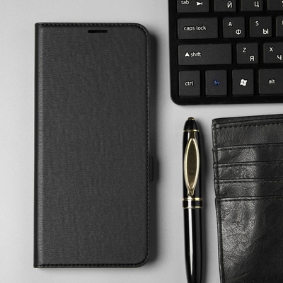 Чехол BoraSCO Book Case для Xiaomi Redmi 12C, чёрный