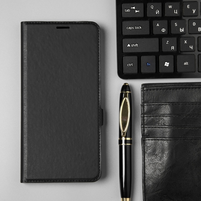 Чехол BoraSCO Book Case для Xiaomi Redmi Note 12 4G, черный