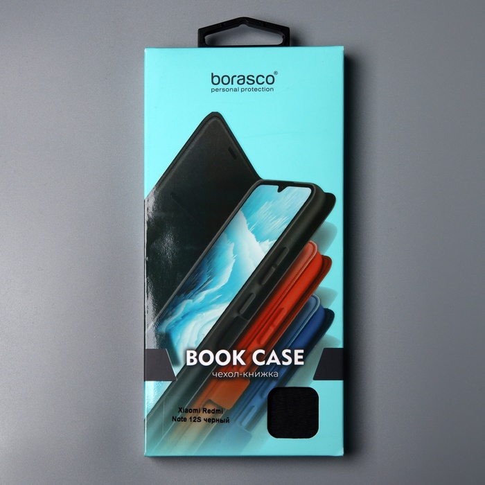 Чехол BoraSCO Book Case для Xiaomi Redmi Note 12S, черный - фото 51530856