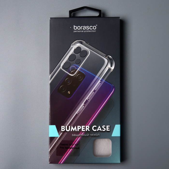 Чехол BoraSCO Bumper Case для Xiaomi 13T/13T Pro, силиконовый, прозрачный - фото 51530870