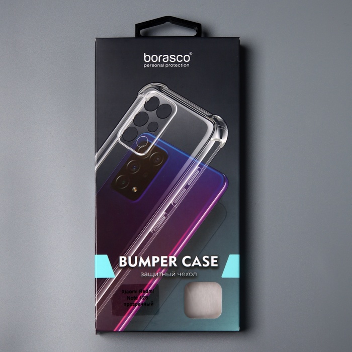 Чехол BoraSCO Bumper Case для Xiaomi Redmi Note 12S, силиконовый, прозрачный - фото 51530905