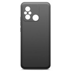Чехол BoraSCO матоваый для Xiaomi Redmi 12C, черный - фото 9060935