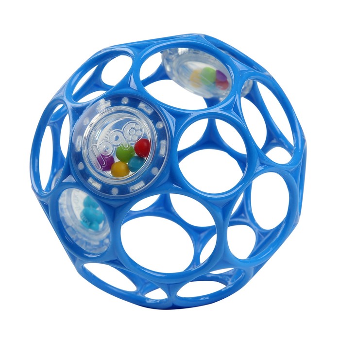 Развивающая игрушка Bright Starts, мяч Oball, с погремушкой, цвет синий - Фото 1