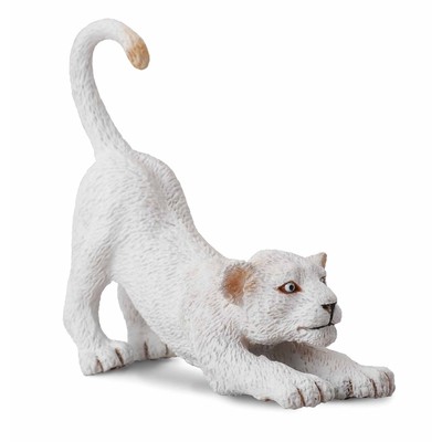 Фигурка Collecta «Потягивающийся белый тигрёнок», размер S