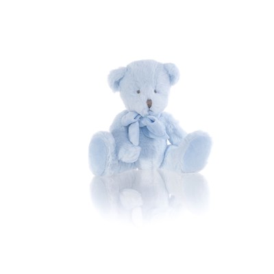 Мягкая игрушка Gulliver мишка с бантом, цвет голубой, 22 см