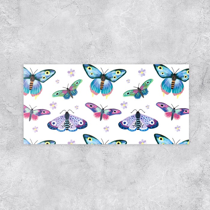Конверт для денег «Бабочки», 16.5 х 8 см - фото 1880056836