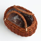 Корзина плетеная, 17 x 11 x 13,5/25,5 см, ротанг - фото 23671121