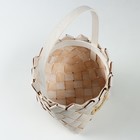 Корзина плетеная, D20 x 15/33 см, белая, секвойя - фото 23671205