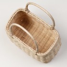 Корзина плетеная, 22 x 14 x 14/29 см, бежевая, ротанг - фото 23671250