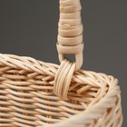 Корзина плетеная, 22 x 14 x 14/29 см, бежевая, ротанг - фото 23671251