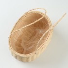 Корзина плетеная, 22 x 15 x 12/29 см, ротанг - фото 23671255