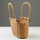 Корзина плетеная, 23 x 12 x 14/27 см, медовая, ротанг - фото 23671269