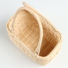 Корзина плетёная, 23×12×7×22/28 см, ротанг 10296132