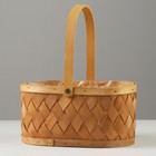 Корзина плетеная, 23,5 х 17 х H12/26,5 см, секвойя - фото 23671312