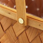 Корзина плетеная, 23,5 х 17 х H12/26,5 см, секвойя - фото 23671314