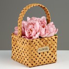 Набор корзин плетеных, 19,5х19,5х13,5/31,5 см, 16х16х12,5/28 см, 2 шт, секвойя - фото 23671445