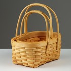 Набор корзин плетеных, 25,5x19,5x12/27 см, 21x15,5x11/22 см, 2 шт, медовый, секвойя - фото 23671482