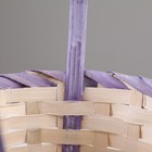 Корзина плетеная, D18х15/50, фиолетовая, бамбук - фото 23704972