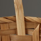 Корзина плетеная, D23 х17/53см, бамбук - Фото 4