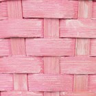 Корзина плетеная, D16 х 13,5 х 20 см, розовая, бамбук - Фото 5