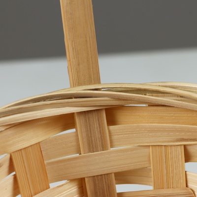 Корзина плетёная, d=17×9×30 см, бамбук