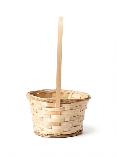 Корзина плетёная, d=17×9×30 см, бамбук