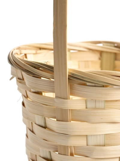 Корзина плетёная, d=17×9×30 см, бамбук