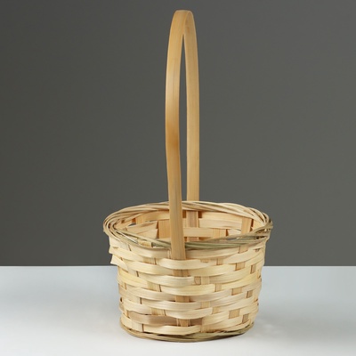 Корзина плетёная, d=17×9×30 см, бамбук