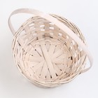 Корзина плетеная, D17 х 9 х 30 см, белая, бамбук - фото 24321688