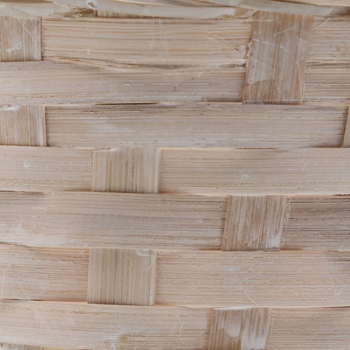 Корзина плетеная, D17 х 9 х 30 см, белая, бамбук