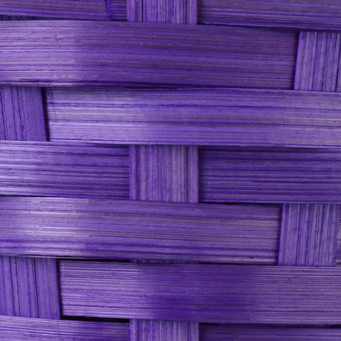 Корзина плетеная, D17 х 9 х 30 см, фиолетовая, бамбук