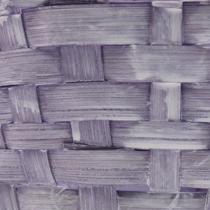 Корзина плетеная, D17 х 12 х 22 см, фиолетовая, бамбук