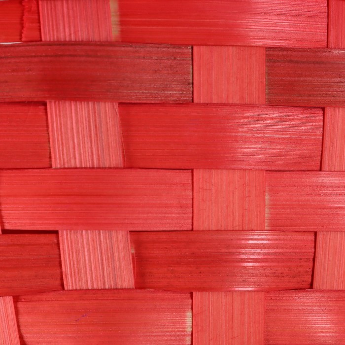 Корзина плетеная, D19 х 9 х 32 см, розовая, бамбук