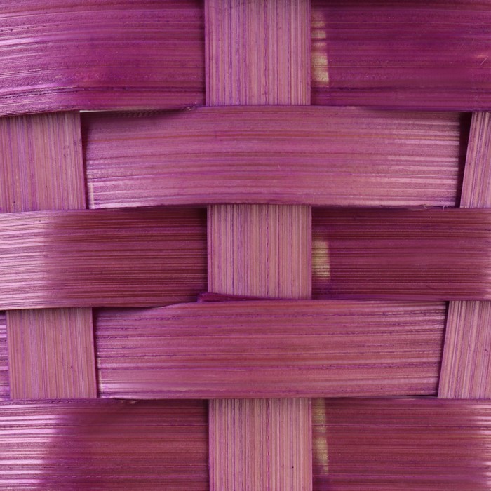 Корзина плетеная, D19 х 9 х 32 см, фиолетовая, бамбук