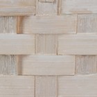 Корзина плетеная, D19 X 14,5 х 9/37 см, белая, бамбук - Фото 5