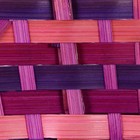 Корзина плетеная, 20 х 20 х 10/33 см, фиолетовая, бамбук - фото 23671604