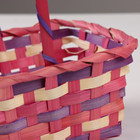 Корзина плетеная, 20 х 20 х 10/33 см, фиолетовая, бамбук - фото 23905004