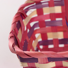 Корзина плетеная, 20 х 20 х 10/33 см, фиолетовая, бамбук - фото 23905005