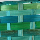 Корзина плетеная, 20 х 20 х 10/33 см, зелёная, бамбук - фото 24321695