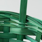 Корзина плетёная, 20×11/35 см, зелёная, бамбук - фото 23705109