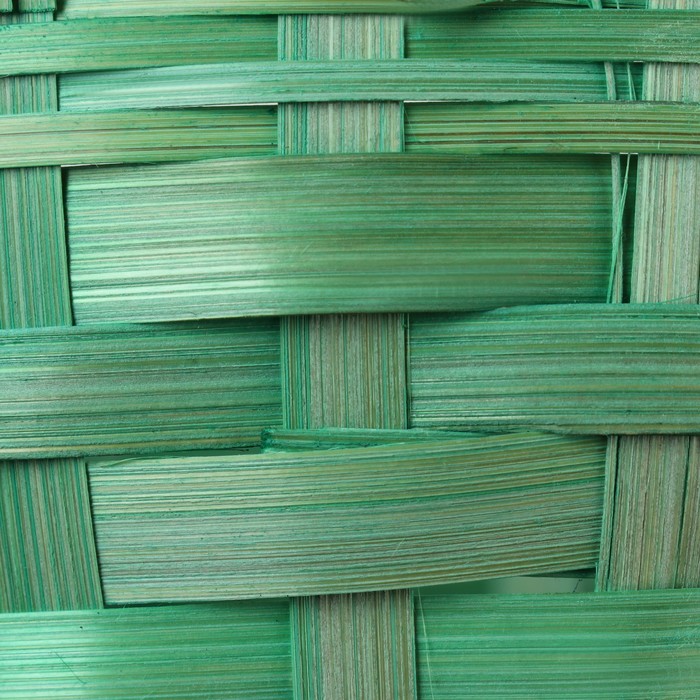 Корзина плетеная, 20 х 11/35 см, зелёная, бамбук
