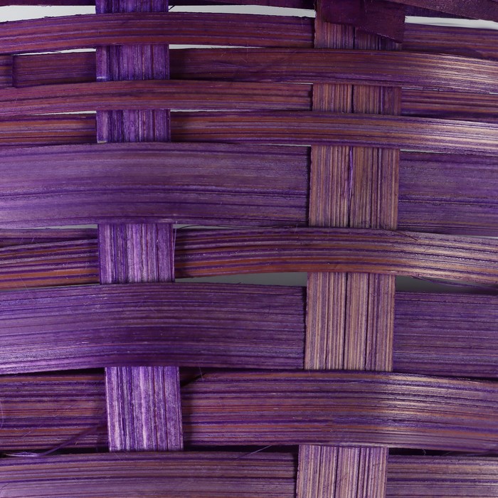Корзина плетеная, 20 х 11/35 см, фиолетовая, бамбук