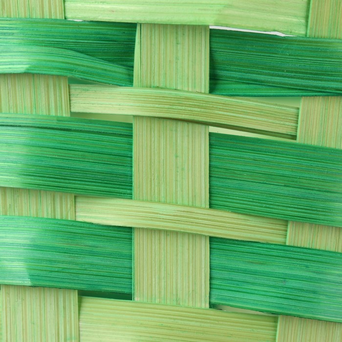 Корзина плетеная, 20,5 × 9,5 × 33 см, зелёная, бамбук