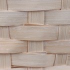 Корзина плетеная, D23 х 17 х 10/36 см, розовая, бамбук - фото 24500648