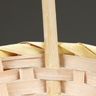 Корзина плетеная, D23 х 17 х 10/36 см, жёлтая, бамбук - фото 23725640