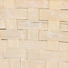 Корзина плетеная, D23 х 17 х 10/36 см, жёлтая, бамбук - фото 23725641