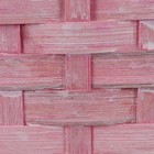 Корзина плетёная с ручками, d=23×17×10/36 см, розовая, бамбук - фото 23705145